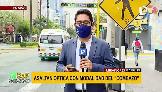 Miraflores: asaltan óptica con modalidad del ‘combazo’ y roban cerca de US$ 50 mil