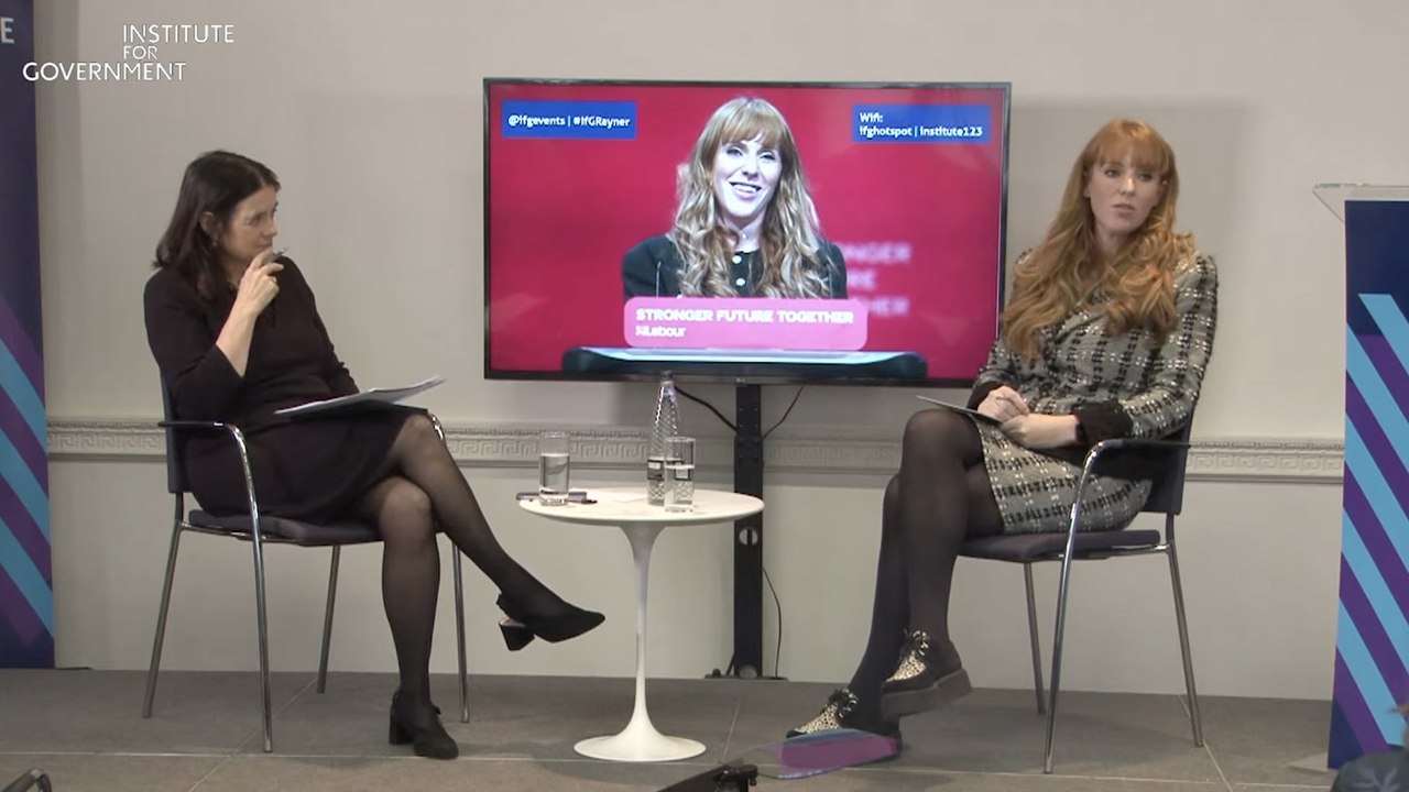 Deputy Labour leader Angela Rayner  asked about Keir Starmer’s shadow cabinet reshuffle