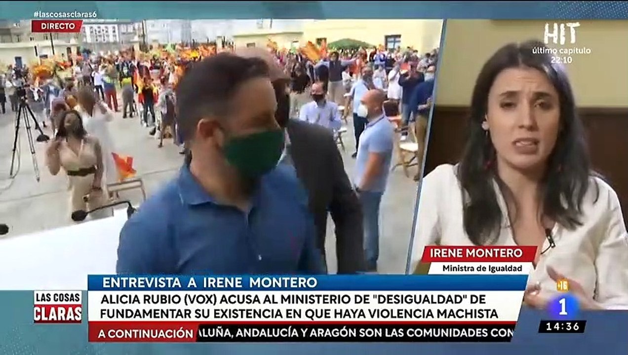 Entrevista a Irene Montero en el programa de Jesús Cintora 'Las cosas claras' de TVE