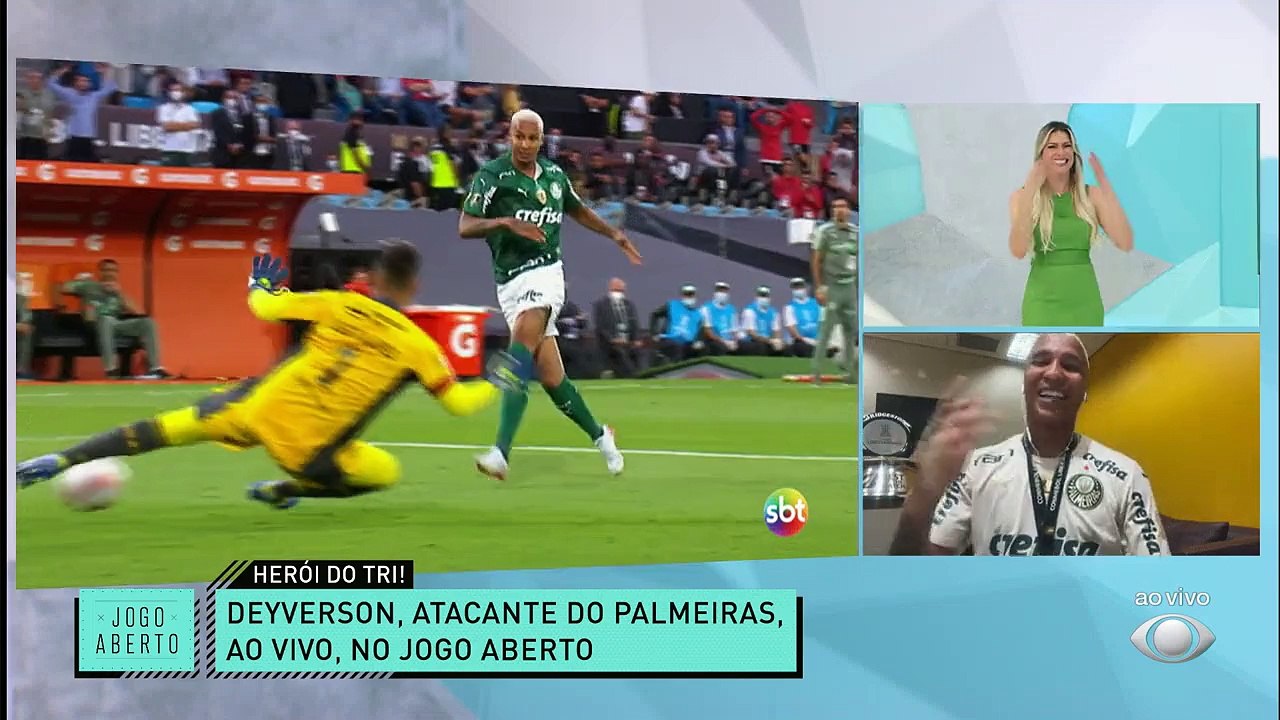 ESSE É O DEYVERSON! Herói do título do Palmeiras, Deyverson brinca ao contar como foi entrar na final da Libertadores: "Eu falei que se for para os pênaltis, eu não ia bater, não". #JogoAberto