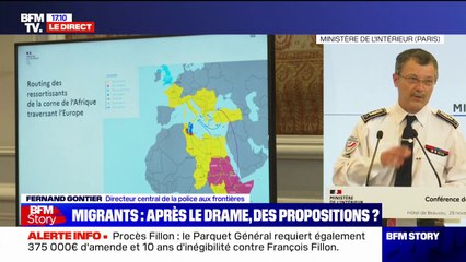 Fernand Gontier, directeur central de la police aux frontières, détaille les itinéraires des migrants