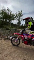 Man Goes Over Handlebars During Enduro Stunt