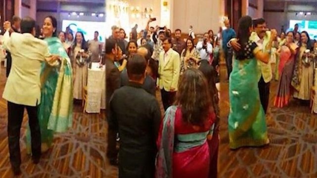 Image of the day: Shiv Sena MP Sanjay Raut dances with NCP's Supriya Sule at his daughter's sangeet