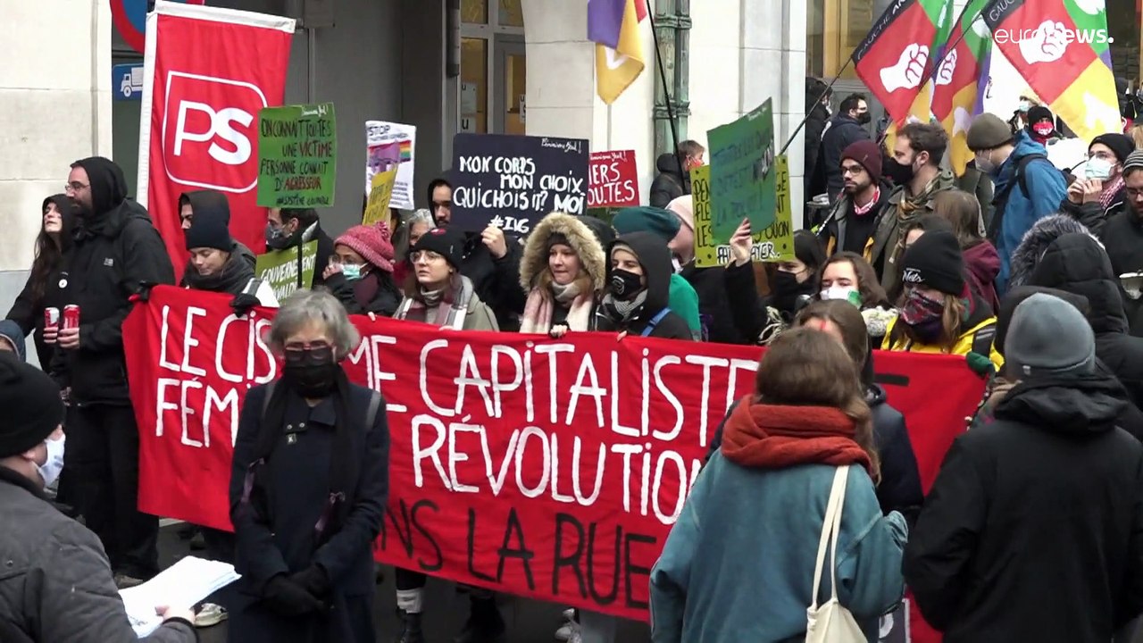 Proteste für Frauenrechte in Belgien