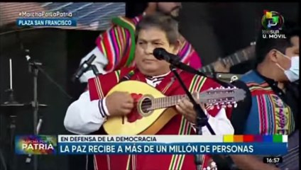 Concluye en La Paz la Marcha por la Patria con asistencia de miles de bolivianos