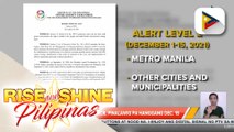 Alert level 2 sa NCR, pinalawig pa hanggang Dec. 15