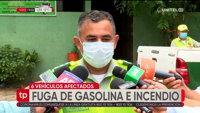 Salida de tren trasero de cisterna provocó fuga de combustible que se encendió por alguna chispa