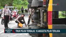 16 Anggota Polisi Terluka Akibat Truk milik Polda Gorontalo Terguling