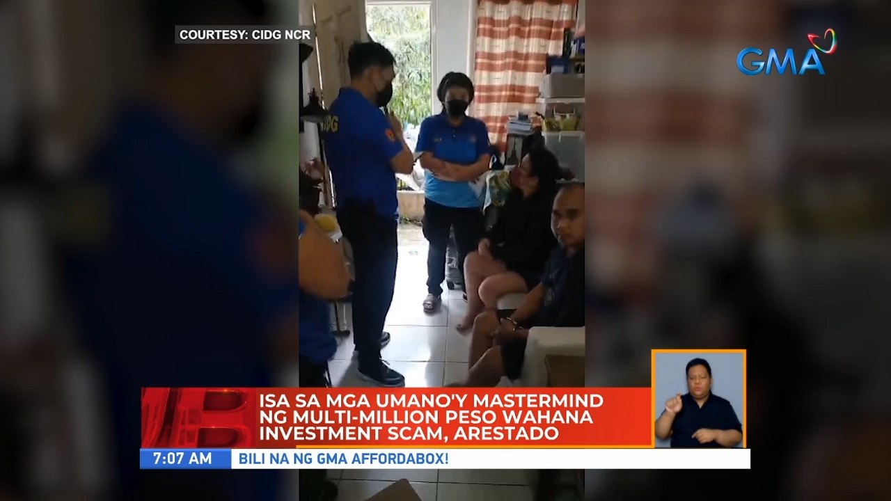 Isa sa mga umano'y mastermind ng multi-million peso Wahana investment scam, arestado | UB