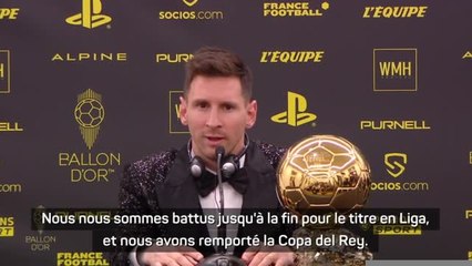 Ballon d’Or - Messi : "Un honneur d'être le premier joueur du PSG"