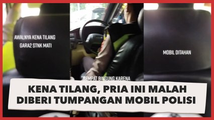 Kena Tilang Gegara Langgar Lalu Lintas, Pria Ini Malah Diberi Tumpangan Mobil Polisi
