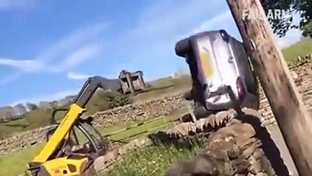 Ce fermier va retourner la voiture qui était garée dans sa propriété privée