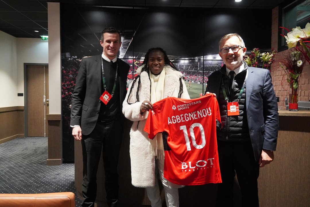 Clarisse Agbégnenou de passage au Roazhon Park