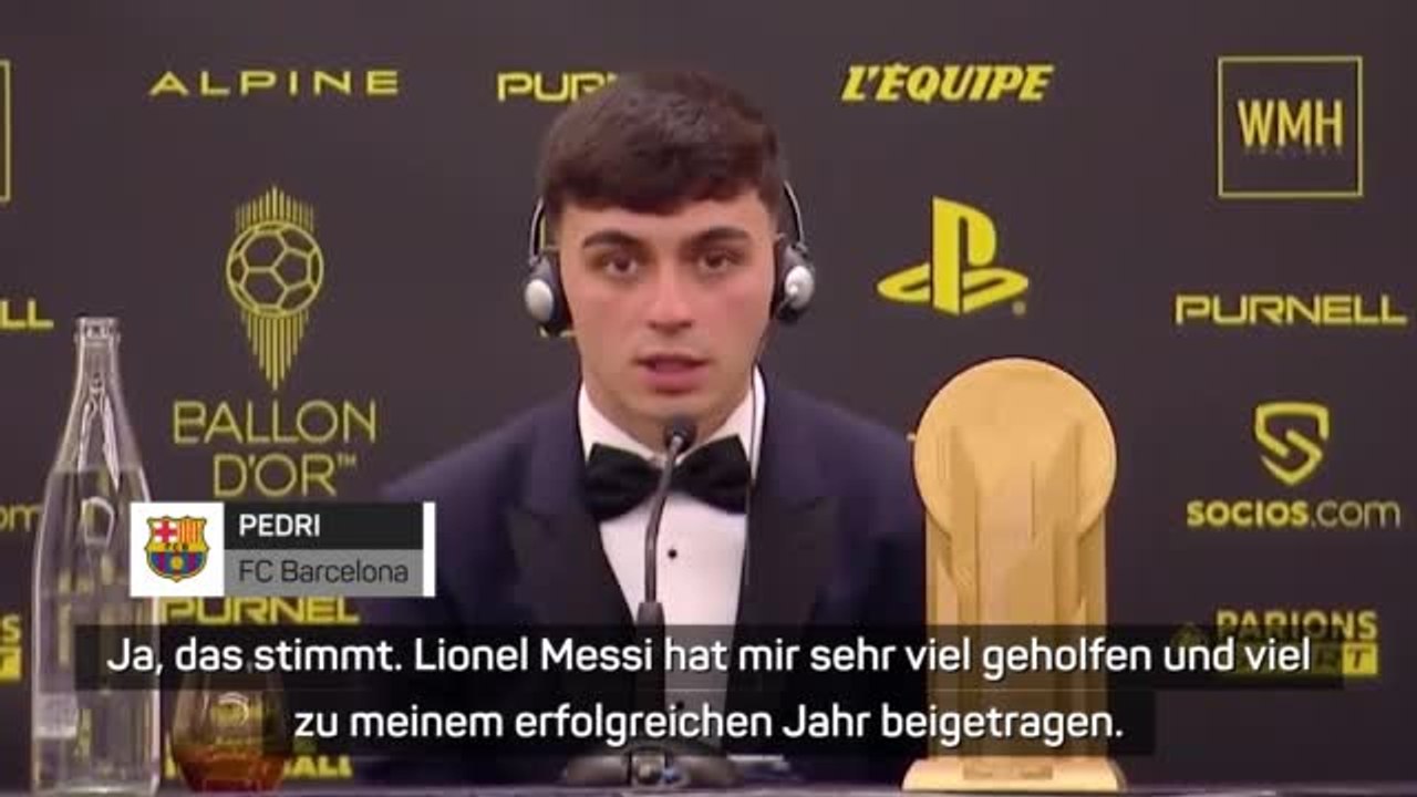 Kopa-Sieger Pedri: 'Messi hat mir viel geholfen'