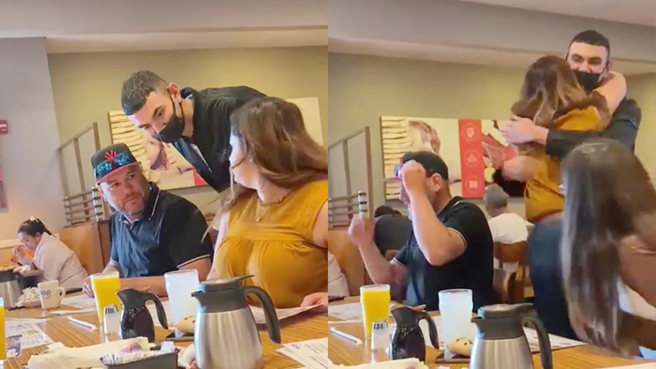 'US Soldier surprises family by returning just before Thanksgiving *Wholesome Reactions*'