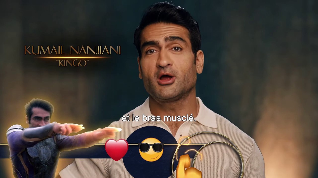 Les Éternels Film - Le cast du film Les Éternels décrit son personnage en 3 emojis.