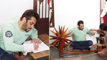 Salman Khan Visits Sabarmati Ashram For Promotion Of Antim