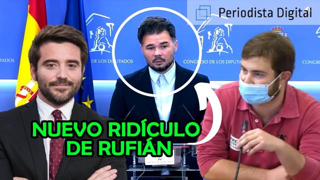 Tremendo ridículo de Rufián al negarse a responder a un periodista... ¡Javier Negre le mete un buen zasca!