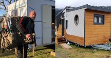 Des sans-abri relogés dans des « tiny houses » et des caravanes, à Tours