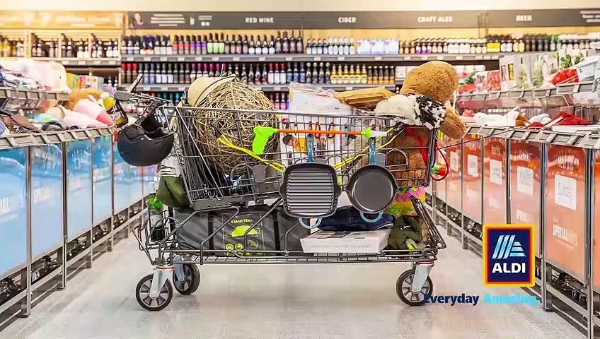 Aldi introduces supersized trolleys for fans of the Specialbuys aisle