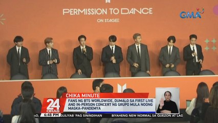 Fans ng BTS worldwide, dumalo sa first live and in-person concert ng grupo mula noong magka-pandemya | 24 Oras