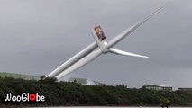 'Colossal wind turbine in Ayrshire, Scotland brought down following controlled explosion (9/26/2019)'