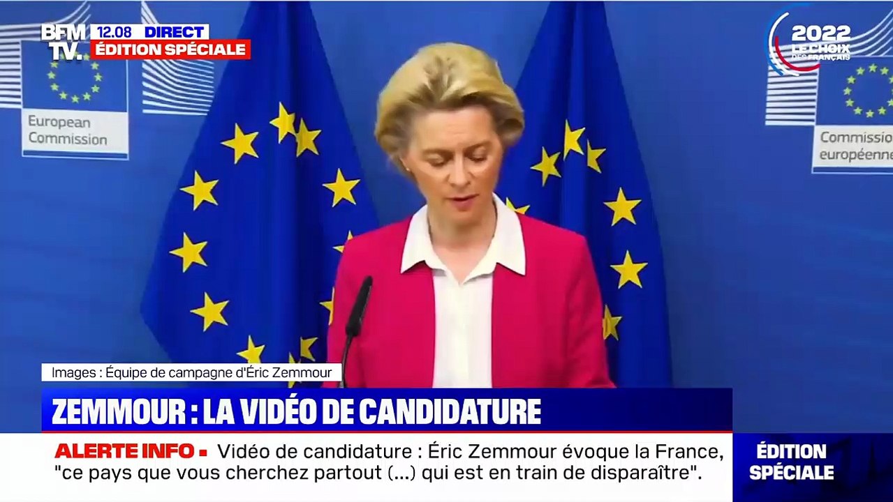 Extraits de l'annonce de la candidature d'Eric Zemmour à l'élection présidentielle