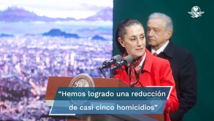 Tải video: Sheinbaum destaca reducción de delitos de alto impacto en CDMX frente a AMLO