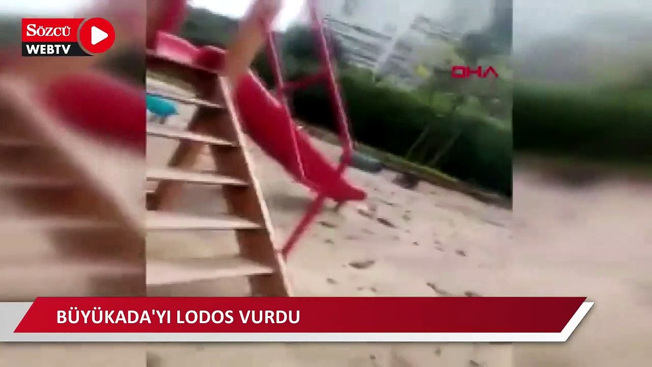 Büyükada'yı lodos vurdu: İskele hasar gördü, yollar su altında kaldı, taşlar yerinden söküldü