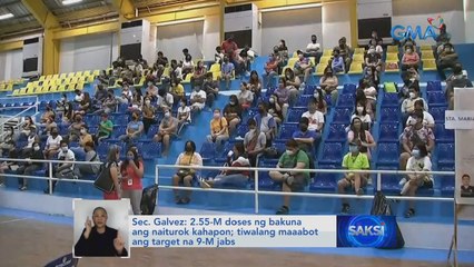 Sec. Galvez: 2.55-M doses ng bakuna ang naiturok kahapon; tiwalang maaabot ang target na 9-M jabs | Saksi