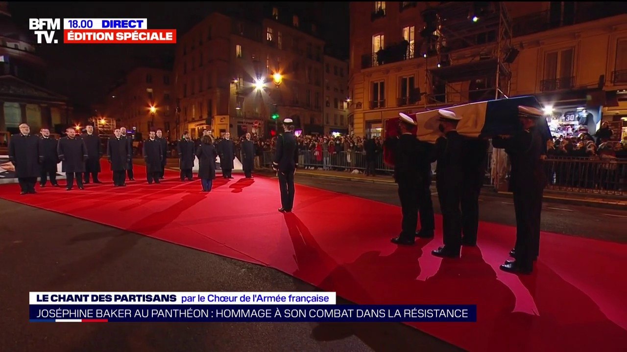 Panthéonisation de Joséphine Baker: le chœur de l’armée française interprète le Chant des Partisans