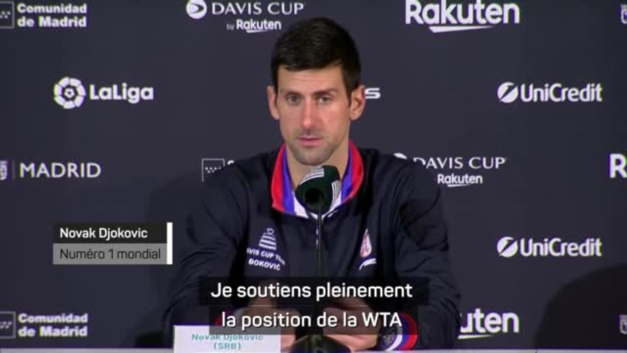 Affaire Shuai Peng - Djokovic et Medvedev soutiennent Peng et la WTA