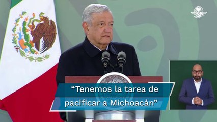 Vamos a pacificar Michoacán sin declararle la guerra a ningún grupo de la delincuencia: AMLO