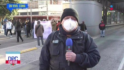 Trabajadores del gobierno protestan en la Colonia Alamos