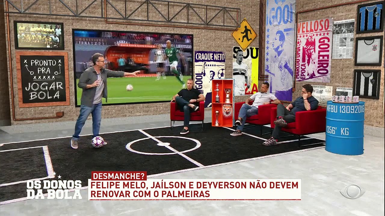 Tá aí a bomba dessa sexta! Velloso informa que Felipe Melo, Jaílson e Deyverson não devem renovar com o Palmeiras! Felizes com a notícia, torcida do Verdão?#OsDonosdaBola