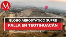 En Teotihuacan, cae globo aerostático y deja nueve lesionados