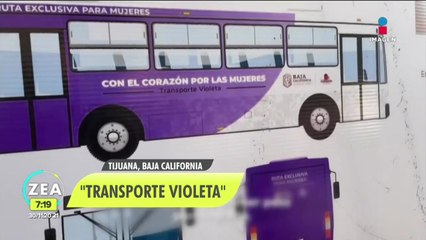 Arranca la ruta de "Transporte Violeta" en Tijuana