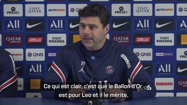 PSG - Pochettino : “Messi mérite le Ballon d’Or”