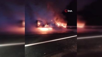 TEM'de tır alev topuna döndü