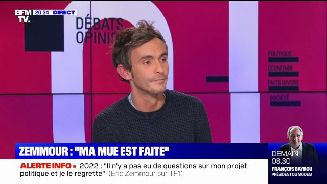 ÉDITO - Pour Pierre Jacquemain, Éric Zemmour n'est pas dans la posture d'un homme politique qui va faire des propositions