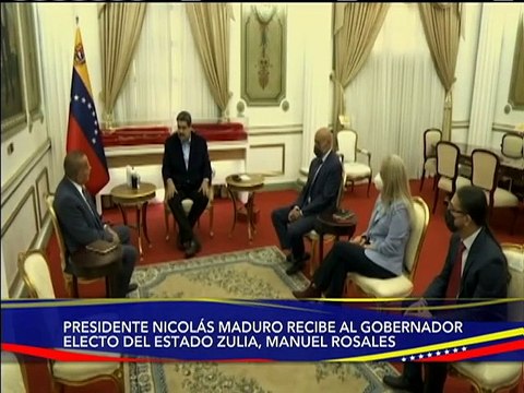 Pdte. Nicolás Maduro recibe en el Palacio de Miraflores al Gobernador del Zulia Manuel Rosales