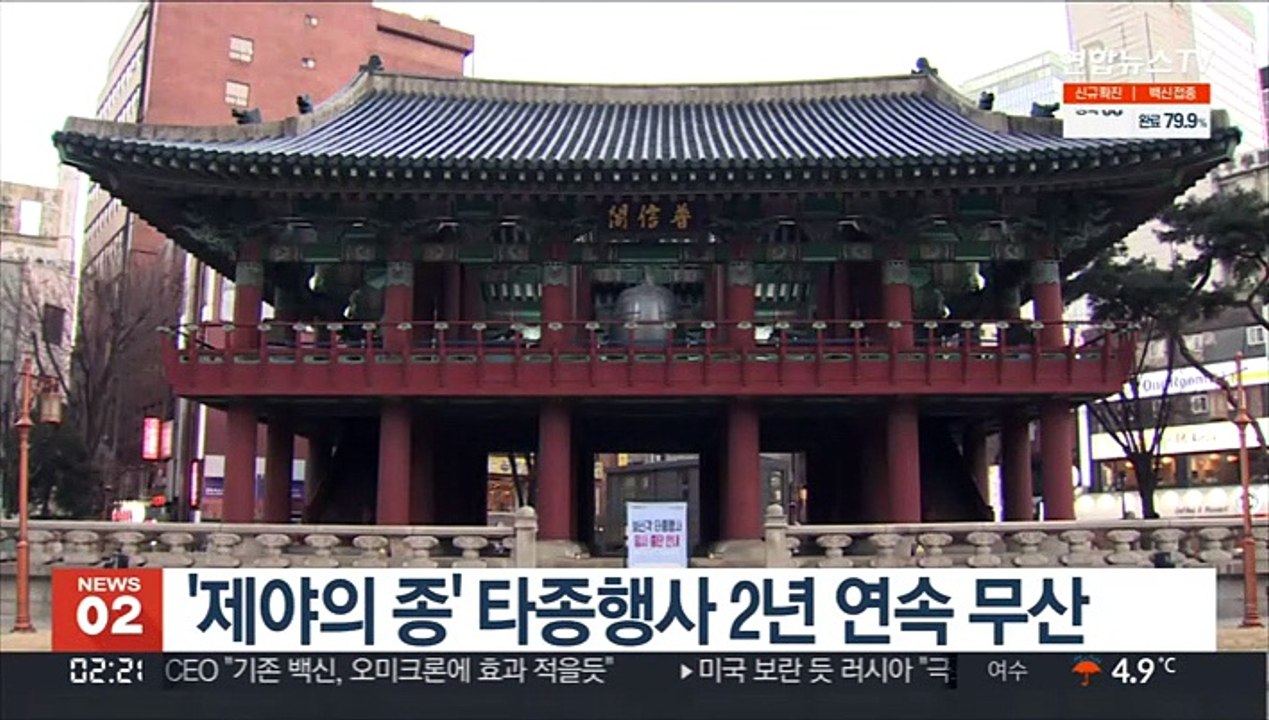 '제야의 종' 타종행사 2년 연속 무산