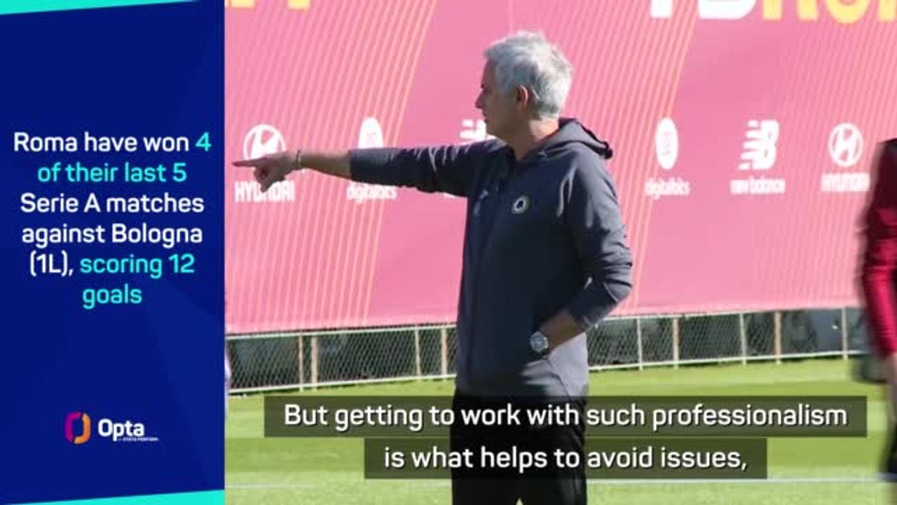 Mourinho praises players' mentality ahead of Bologna trip