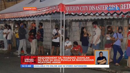 Requirement sa trabaho, dahilan ng ilan sa mga pumila sa bakunahan ngayong araw | UB