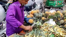 Amazing Pineapple Cutting Skills __ Bangladeshi street food