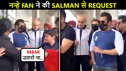Mask Utaro Na', Says A Cute Little Fan To Salman Khan At Chandigarh Airport