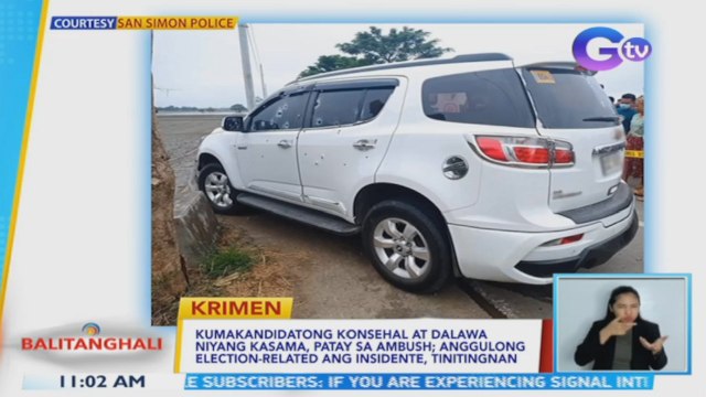 Kumakandidatong konsehal at 2 niyang kasama, patay sa ambush | BT