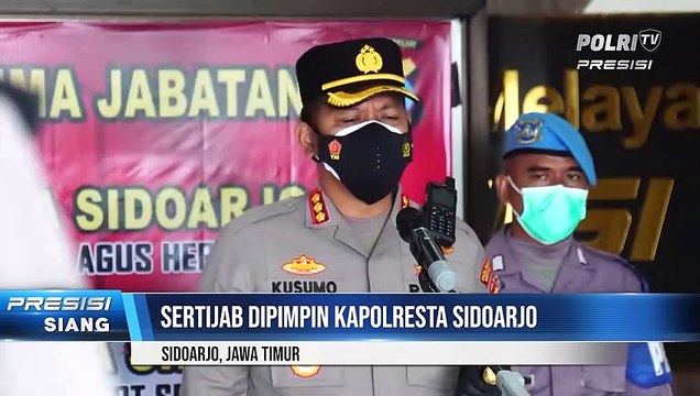 Kapolresta Sidoarjo Pimpin Sertijab Kasat Tahti dan Kapolsek Krian