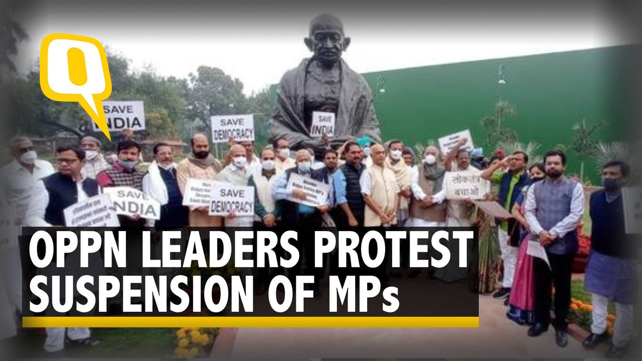 Winter Session | Opposition Leaders Protest Against Suspension of 12 Opposition MPs