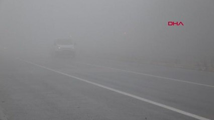 BOLU DAĞI'NDA KARLA KARIŞIK YAĞMUR VE YOĞUN SİS